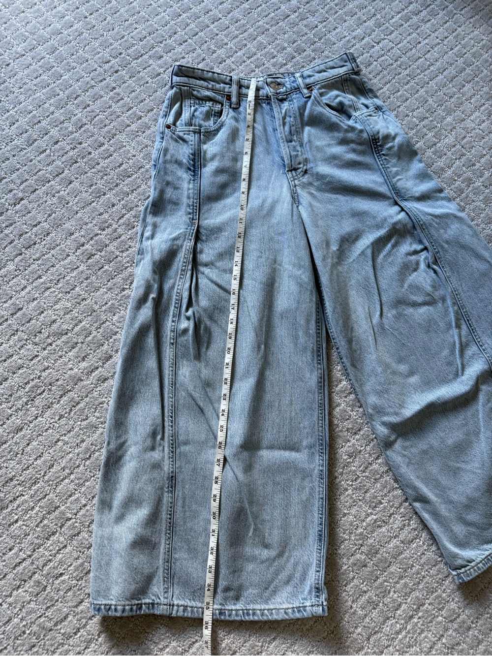 Free People We The Free Folklore Balloon-Leg Jeans - Size 27 - Picture 10 of 12